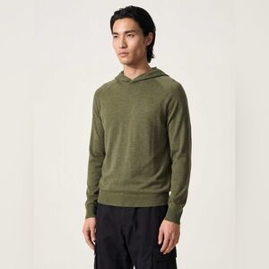 Sheep Inc. The Ultra-Light Hoodie Moss Green Sweater Merino Wool NWT